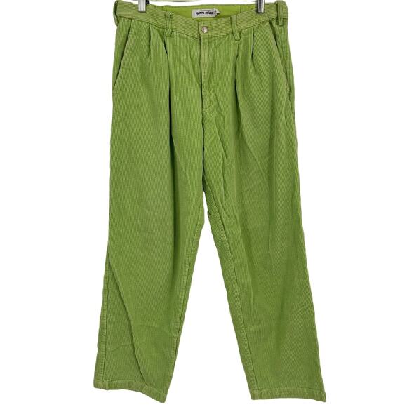 Fu cking Awesome Skater Green Corduroy Pants Size 34 - Picture 1 of 10